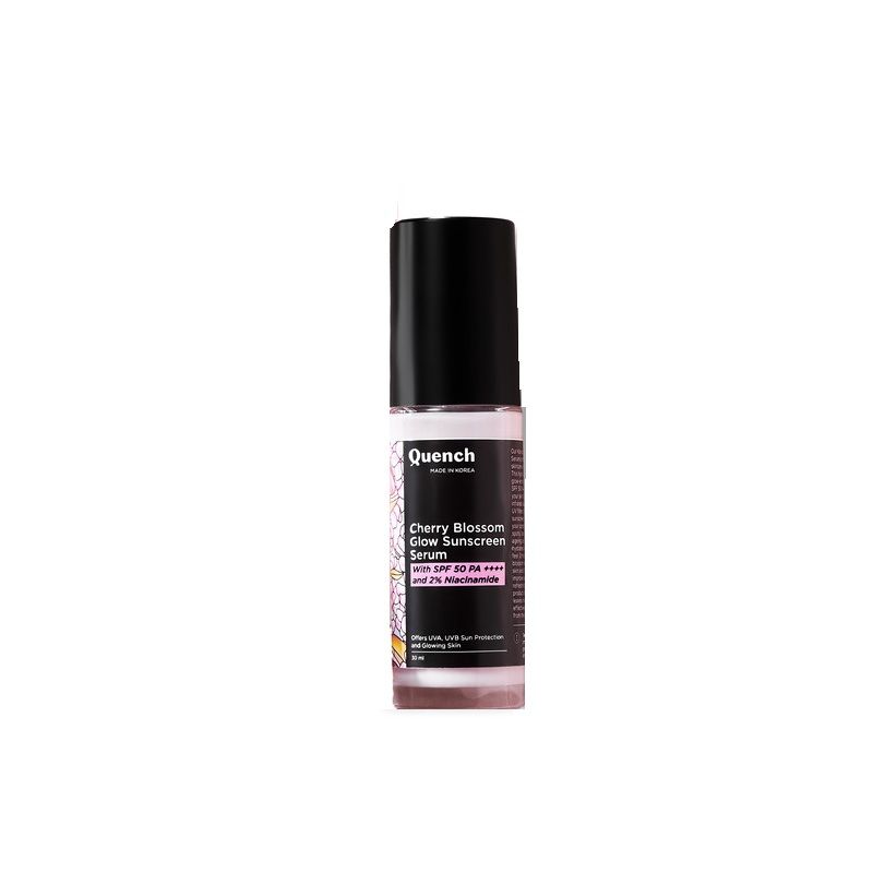 Quench Cherry Blossom Glow Sunscreen Serum SPF 50 PA++++ with 2% Niacinamide