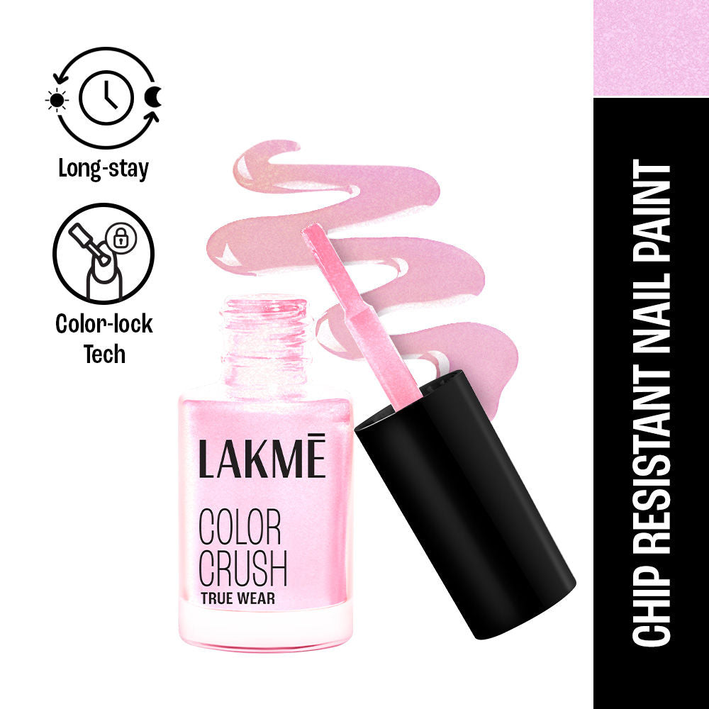 Lakme True Wear Color Crush Nail Polish, Long Lasting & Vibrant Nail Paint