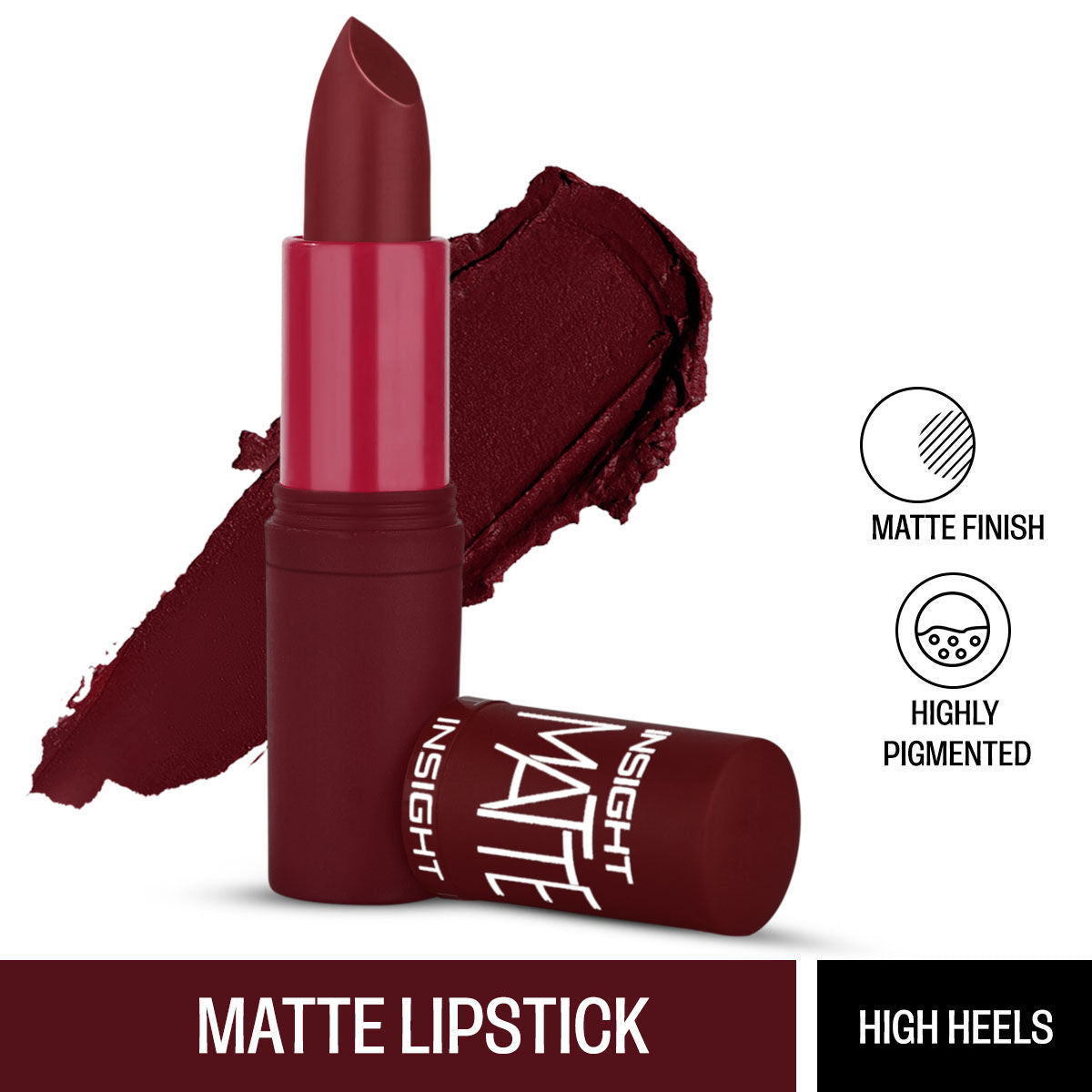Insight Cosmetics Matte Lipstick, 1 Stroke Application, Long Lasting