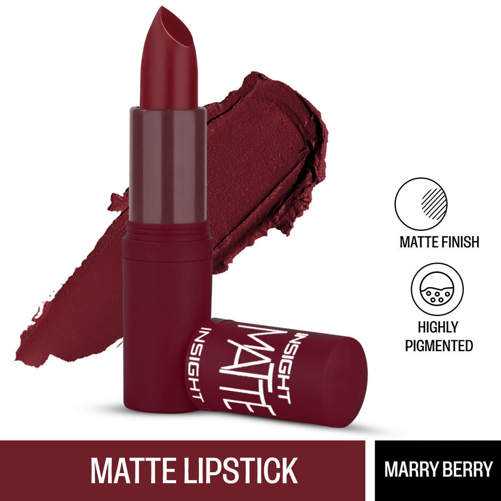 Insight Cosmetics Matte Lipstick, 1 Stroke Application, Long Lasting