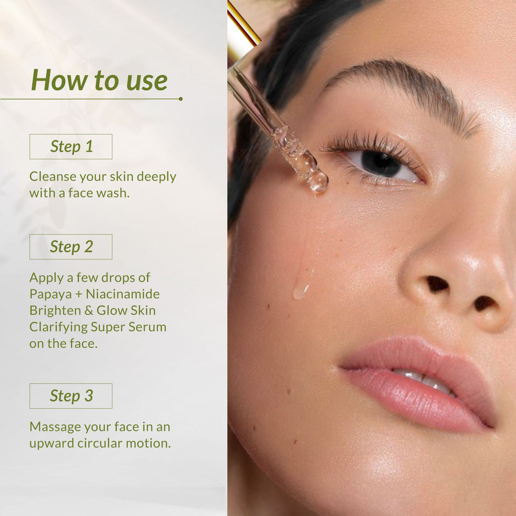 Lotus Botanicals Niacinamide & Papaya Brighten & Glow Skin Clarifying Super Serum