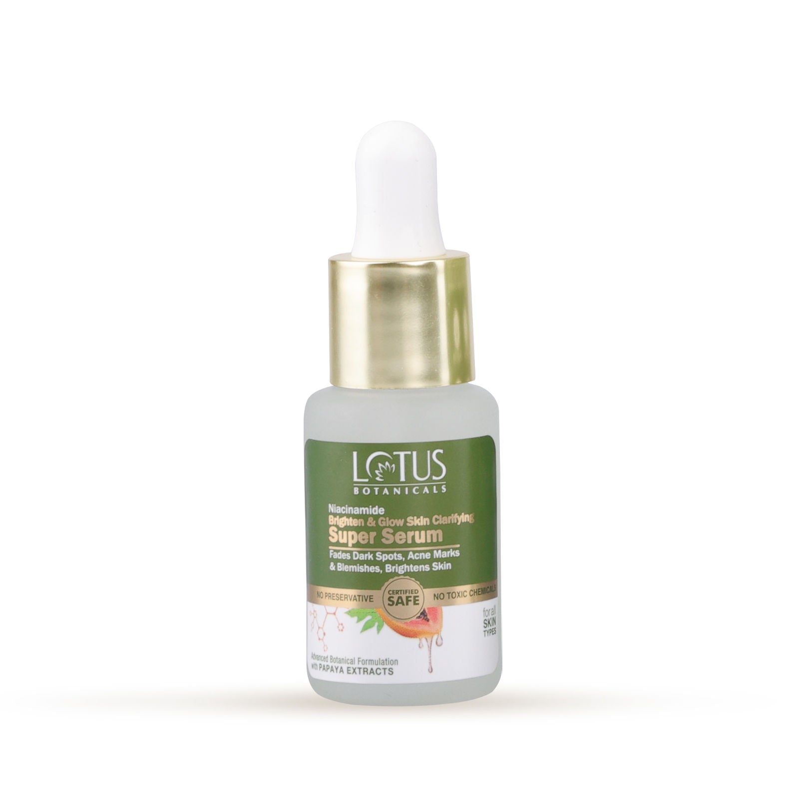 Lotus Botanicals Niacinamide & Papaya Brighten & Glow Skin Clarifying Super Serum