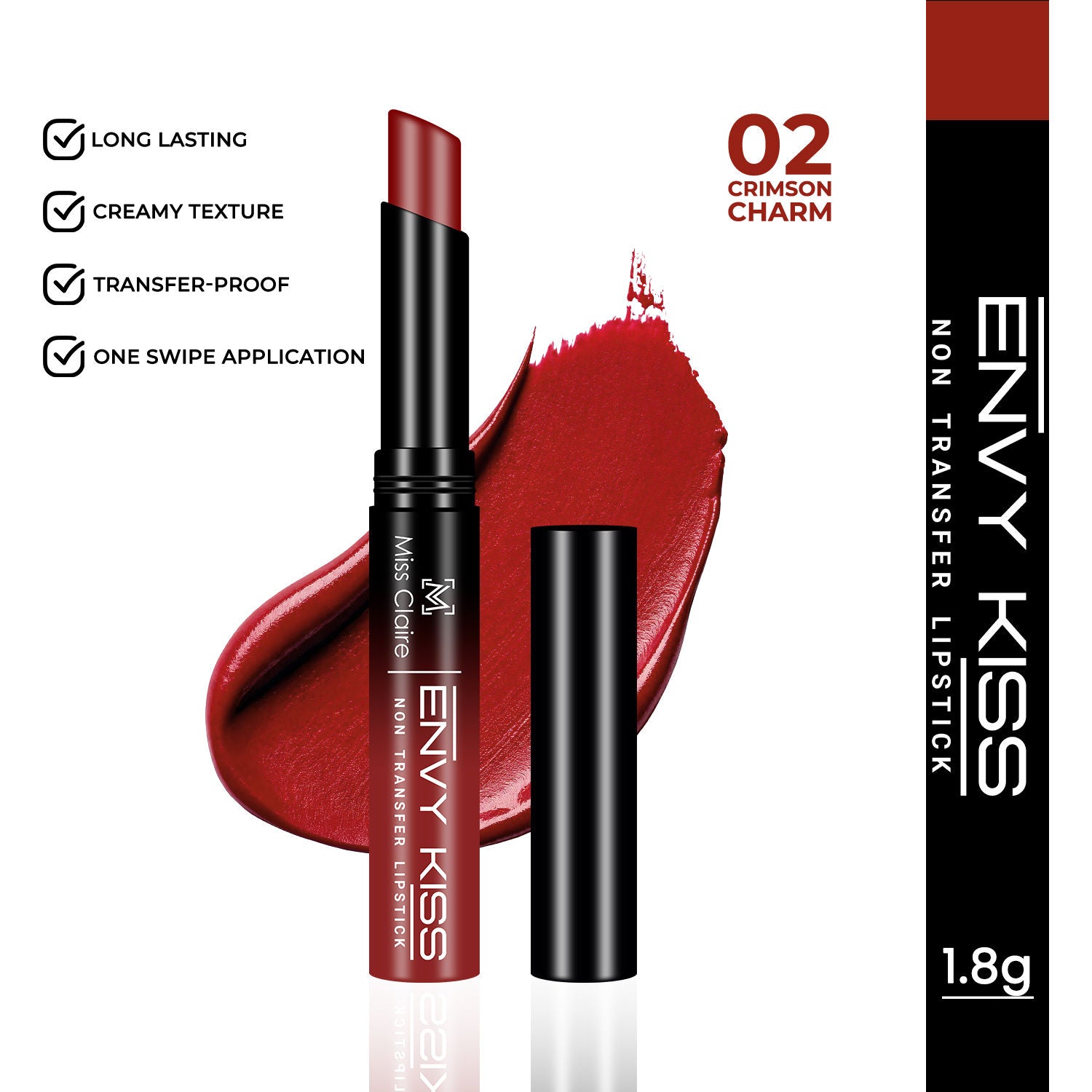 Miss Claire Envy Kiss Non Transfer Lipstick