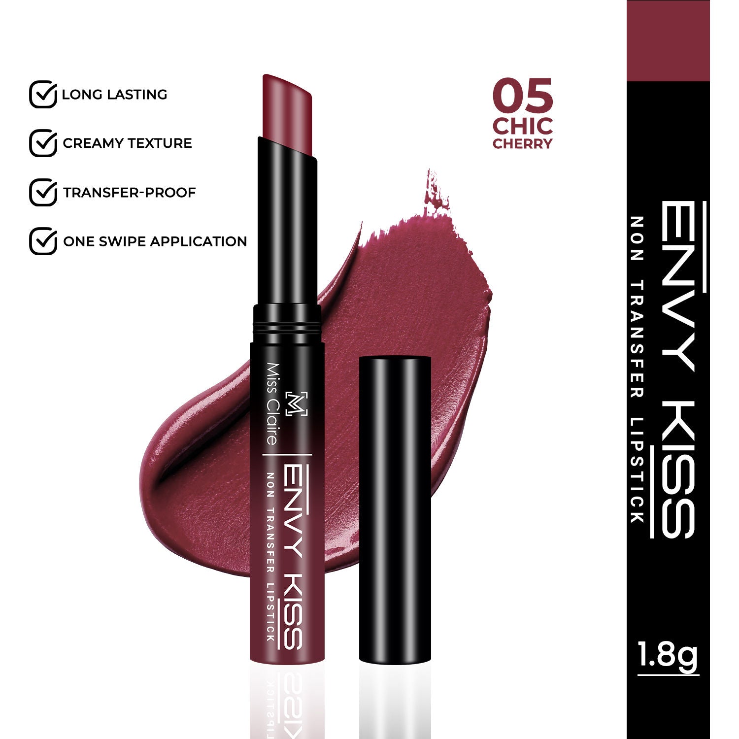 Miss Claire Envy Kiss Non Transfer Lipstick