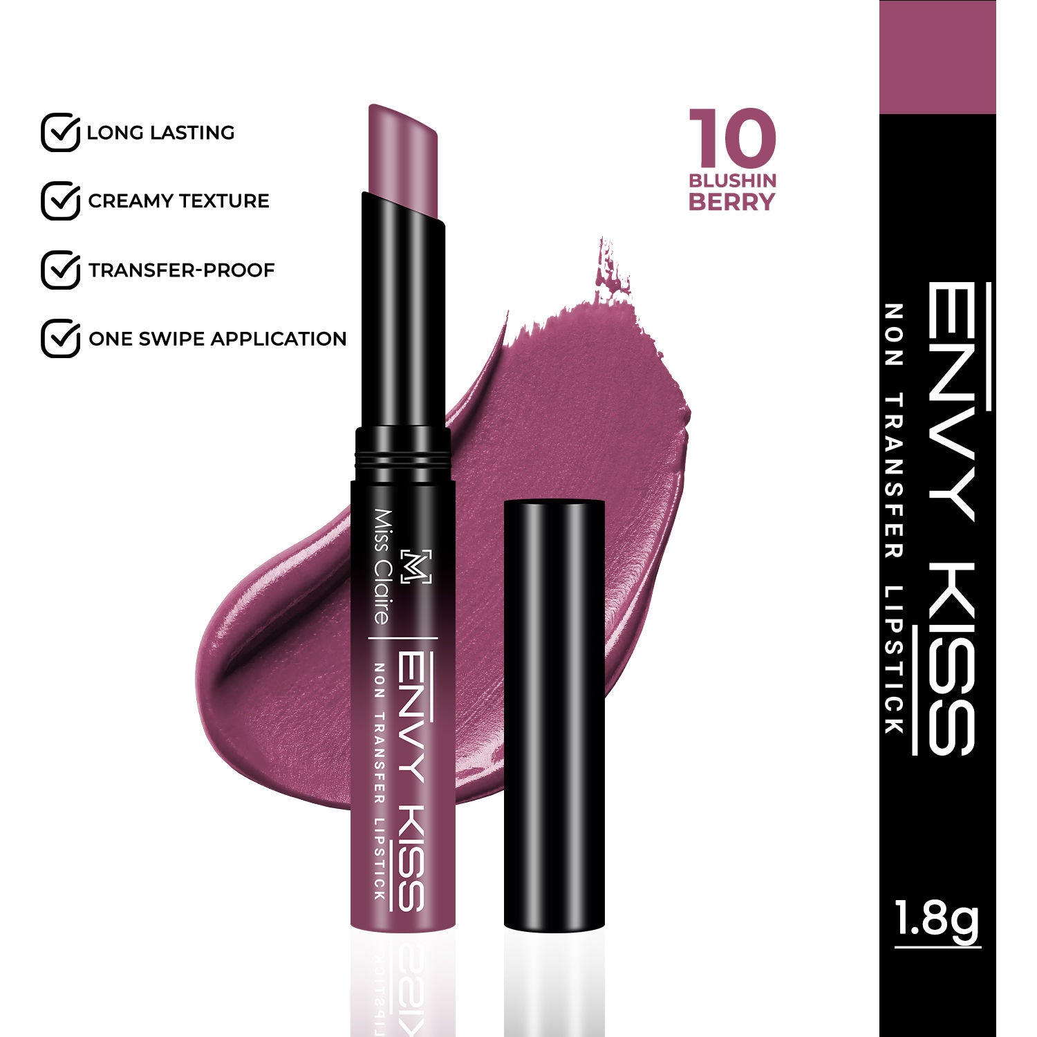 Miss Claire Envy Kiss Non Transfer Lipstick