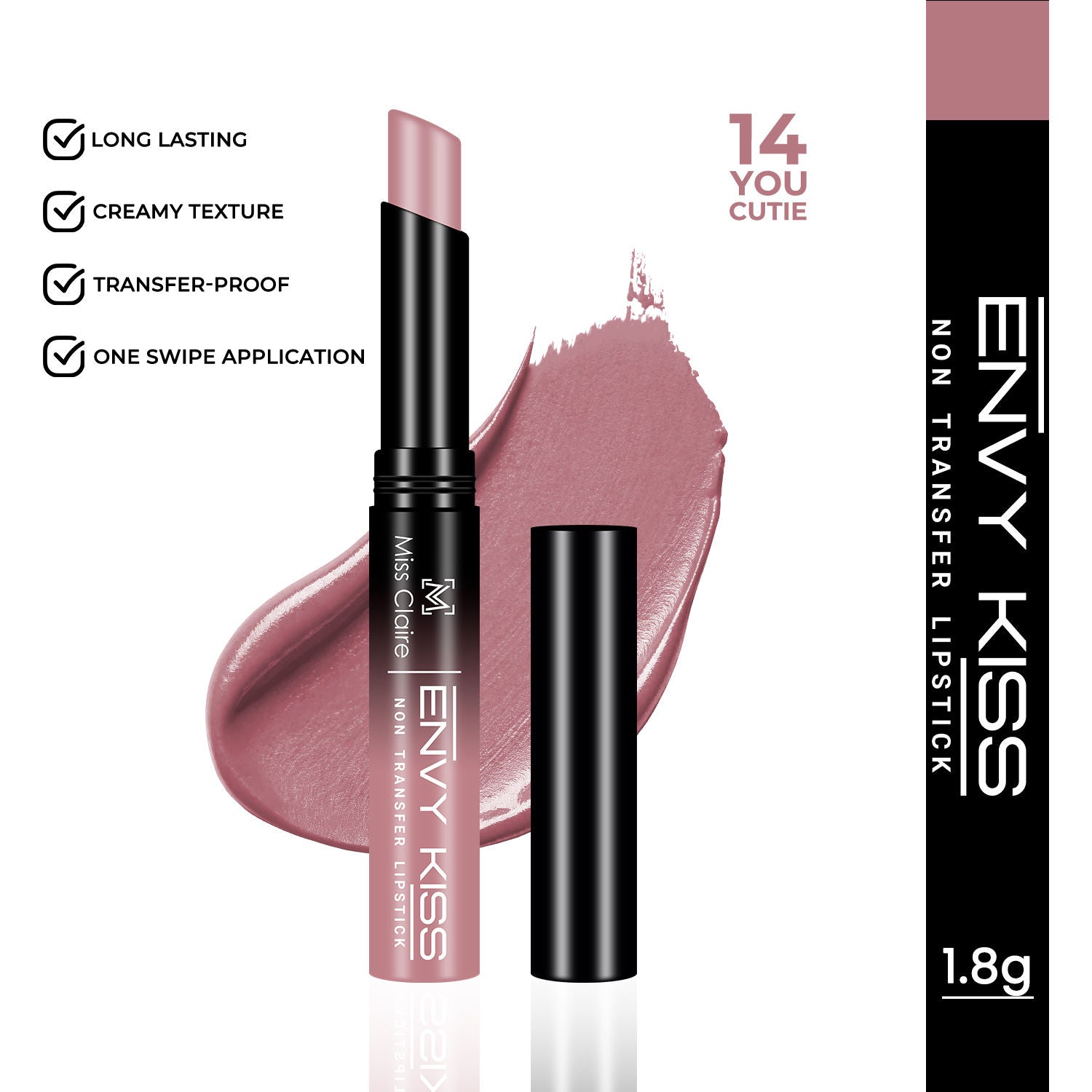Miss Claire Envy Kiss Non Transfer Lipstick