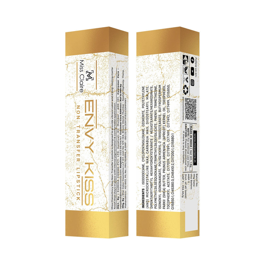 Miss Claire Envy Kiss Non Transfer Lipstick