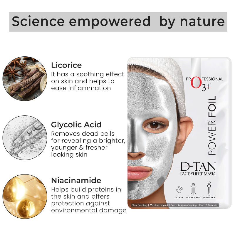 O3+ Power Foil D-Tan Face Sheet Mask
