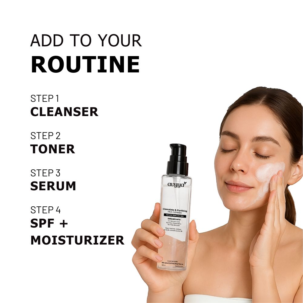 AVYYA Clear State Face Cleanser with 2% Salicylic Acid, Tea Tree for Acne-Prone Oily Skin