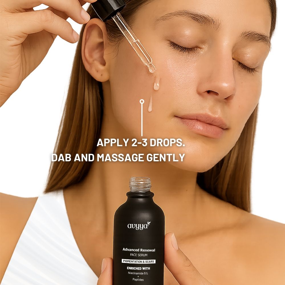 AVYYA Advanced Renewal Face Serum with Ginseng and Niacinamide, Hydrates and Refreshes Skin