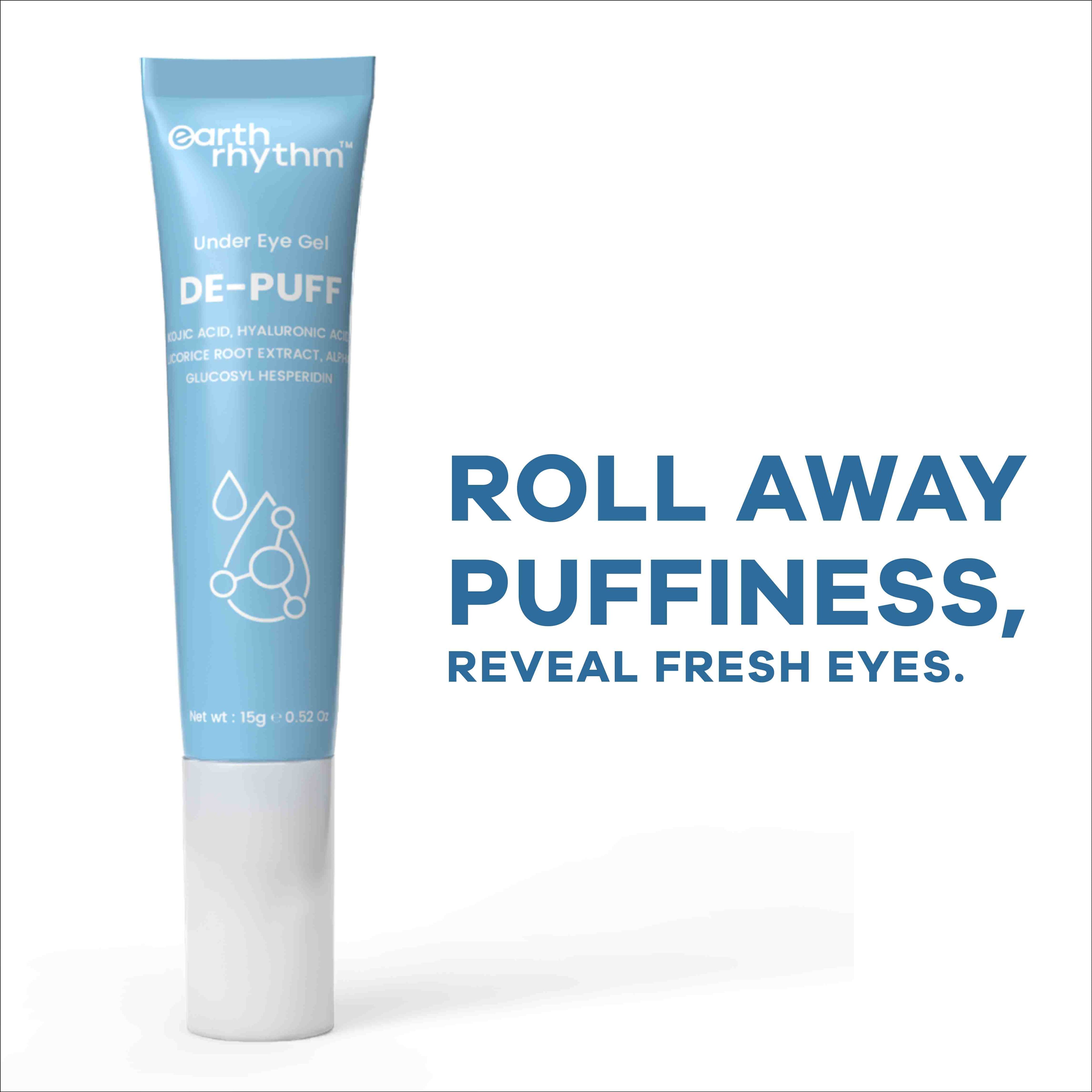 Earth Rhythm Depuff Under Eye Gel For Men & Women, Reduces Dark Under Eye and Depuffs Under Eye