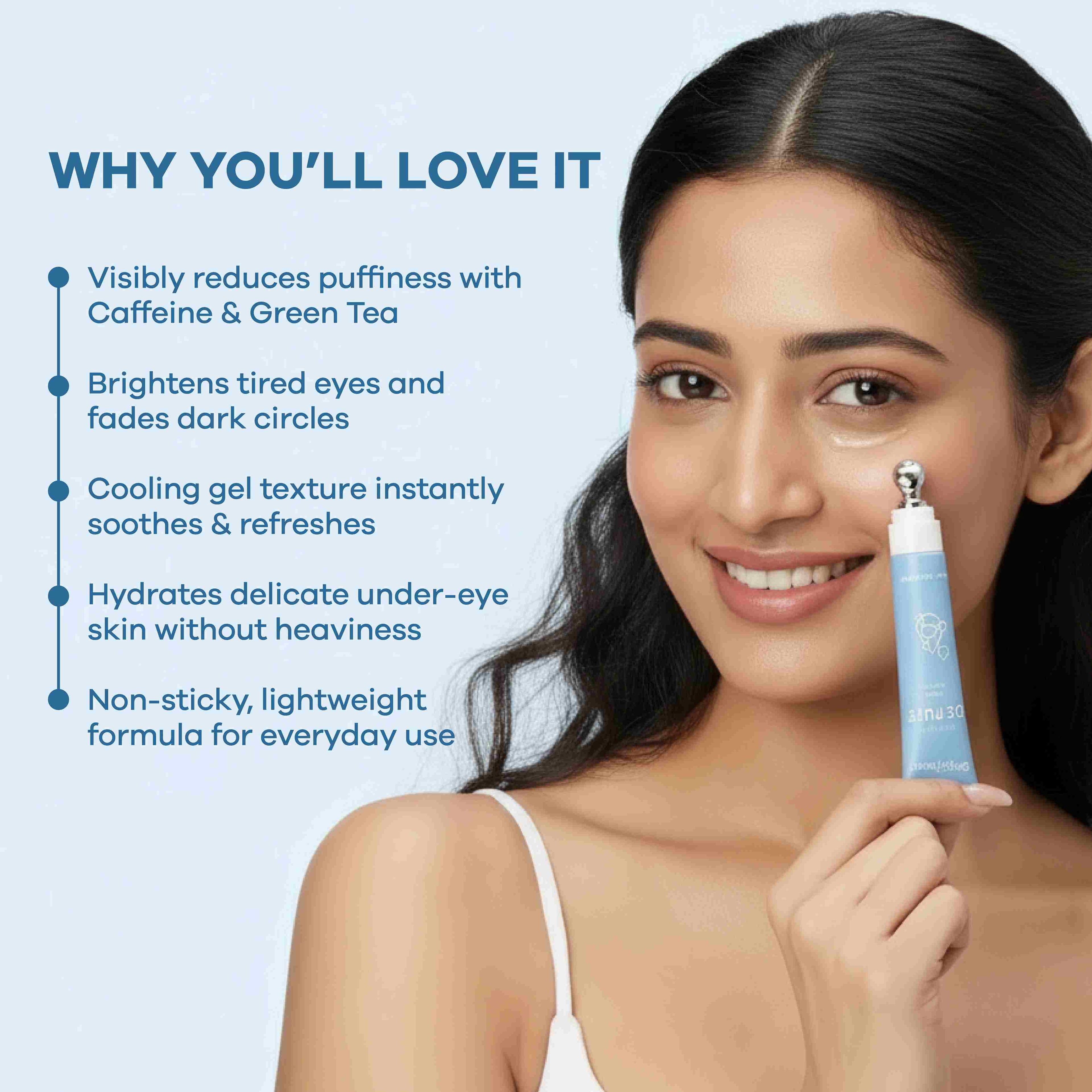 Earth Rhythm Depuff Under Eye Gel For Men & Women, Reduces Dark Under Eye and Depuffs Under Eye