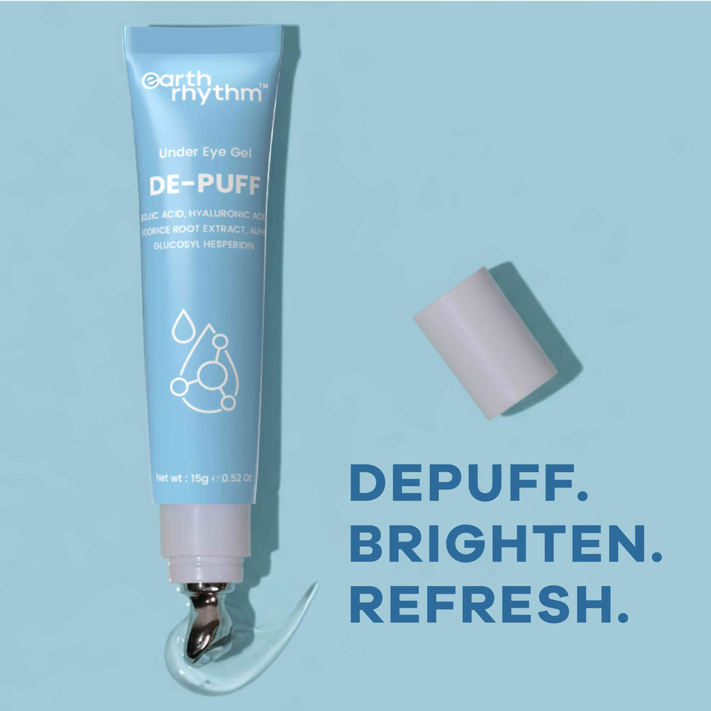 Earth Rhythm Depuff Under Eye Gel For Men & Women, Reduces Dark Under Eye and Depuffs Under Eye