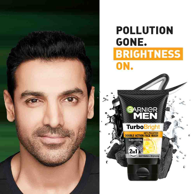 Garnier Men Turbo Bright Anti-Pollution Double Action Face Wash