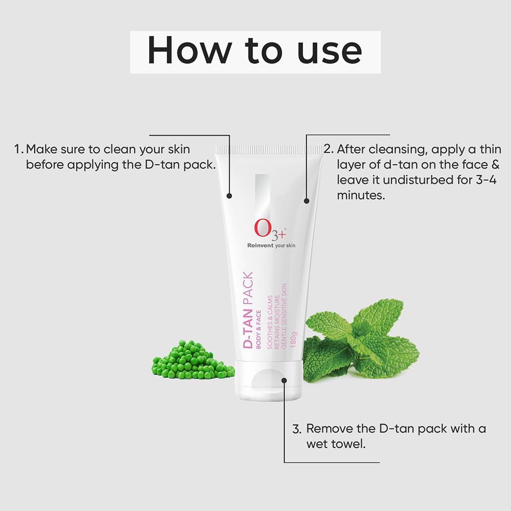 O3+ D-TAN Pack For Instant Tan Removal For All Skin Types