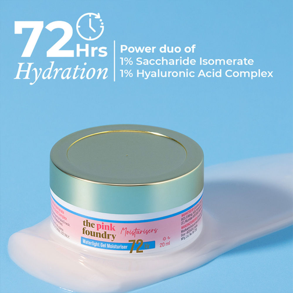 The Pink Foundry 72HR Waterlight Gel Moisturiser With 1% Hyaluronic Acid & 1% Saccharide Isomerate