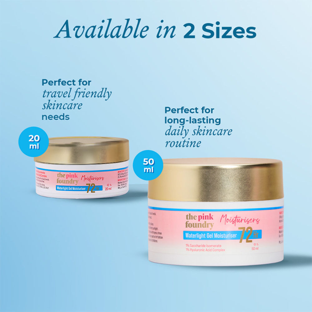 The Pink Foundry 72HR Waterlight Gel Moisturiser With 1% Hyaluronic Acid & 1% Saccharide Isomerate