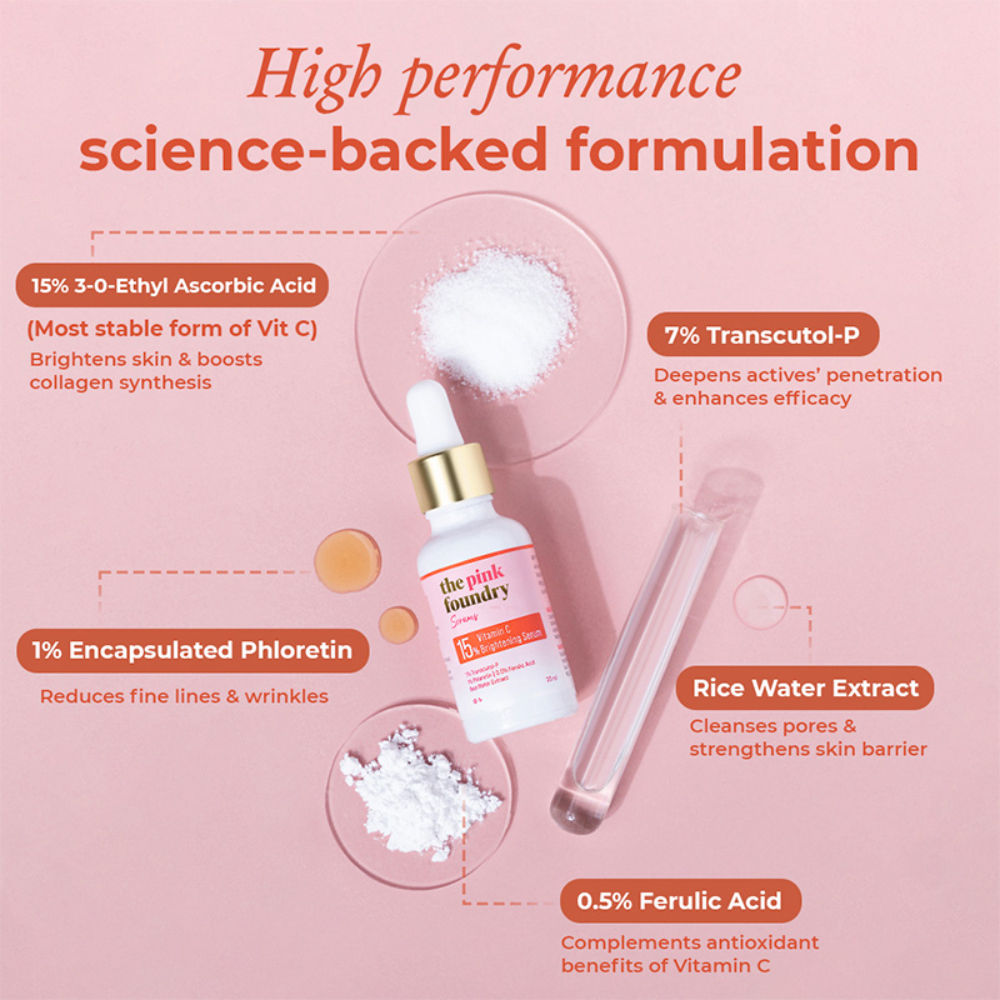 The Pink Foundry 15% Vitamin C Brightening Serum