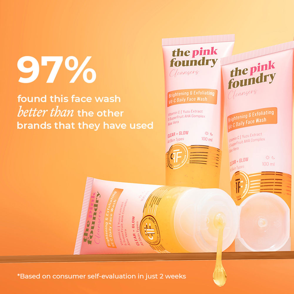 The Pink Foundry Brightening & Exfoliating Vit C Daily Face Wash