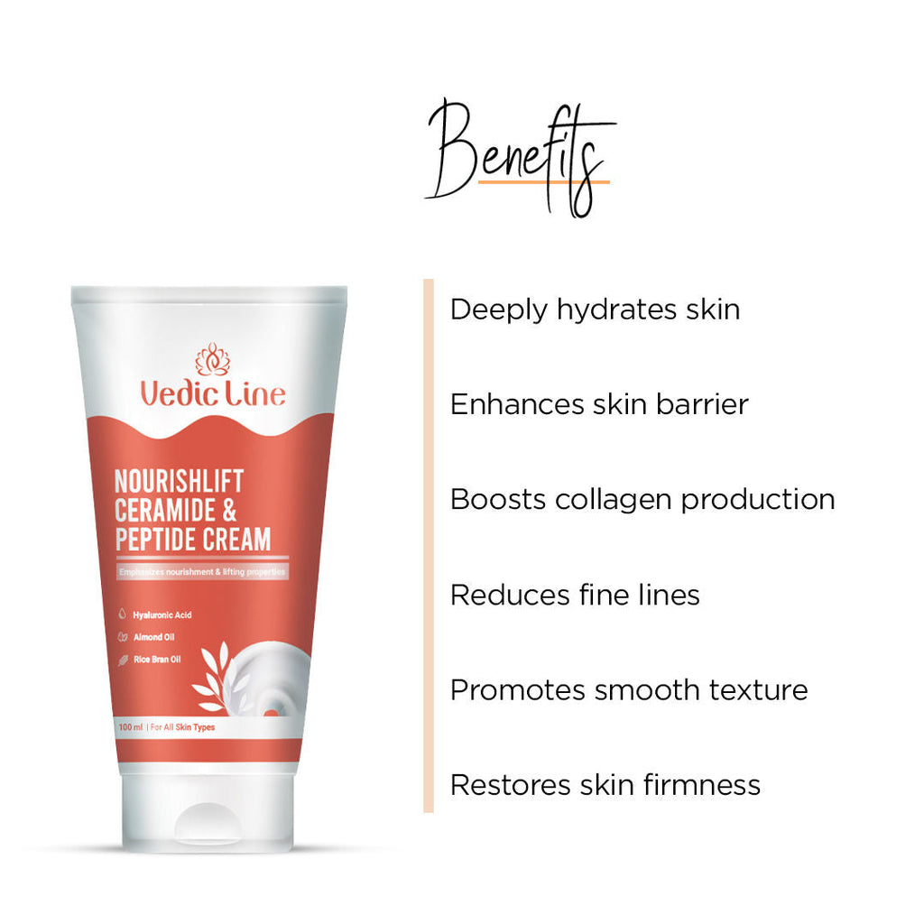 Vedic Line Nourishlift Ceramide & Peptide Cream, Hydrate & Moisturize
