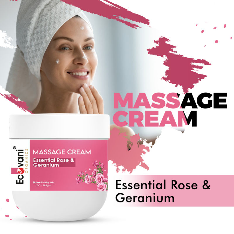 ECOVANI Essential Rose & Geranium Massage Cream