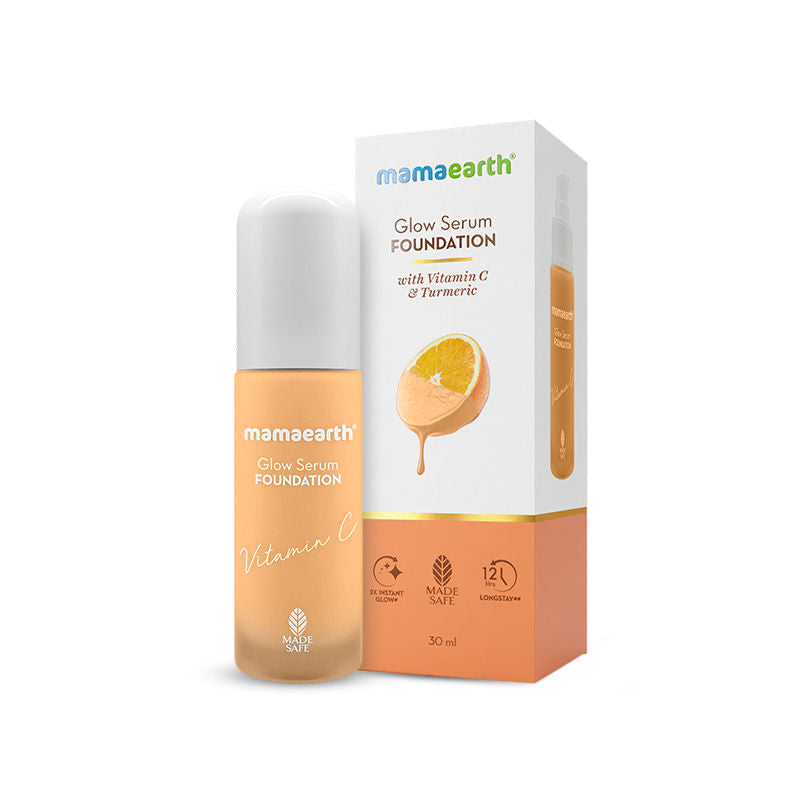 Mamaearth Glow Serum Foundation With Vitamin C & Turmeric For 12-hour Long Stay