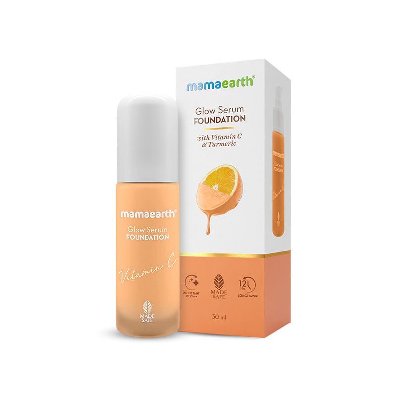 Mamaearth Glow Serum Foundation With Vitamin C & Turmeric For 12-hour Long Stay