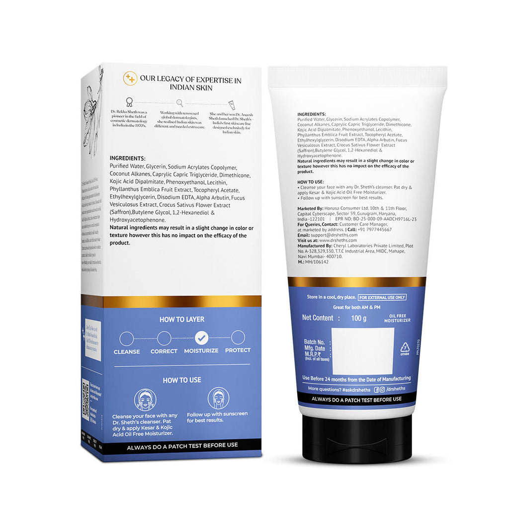 Dr. Sheth's Kesar & Kojic Acid Oil-Free Moisturizer