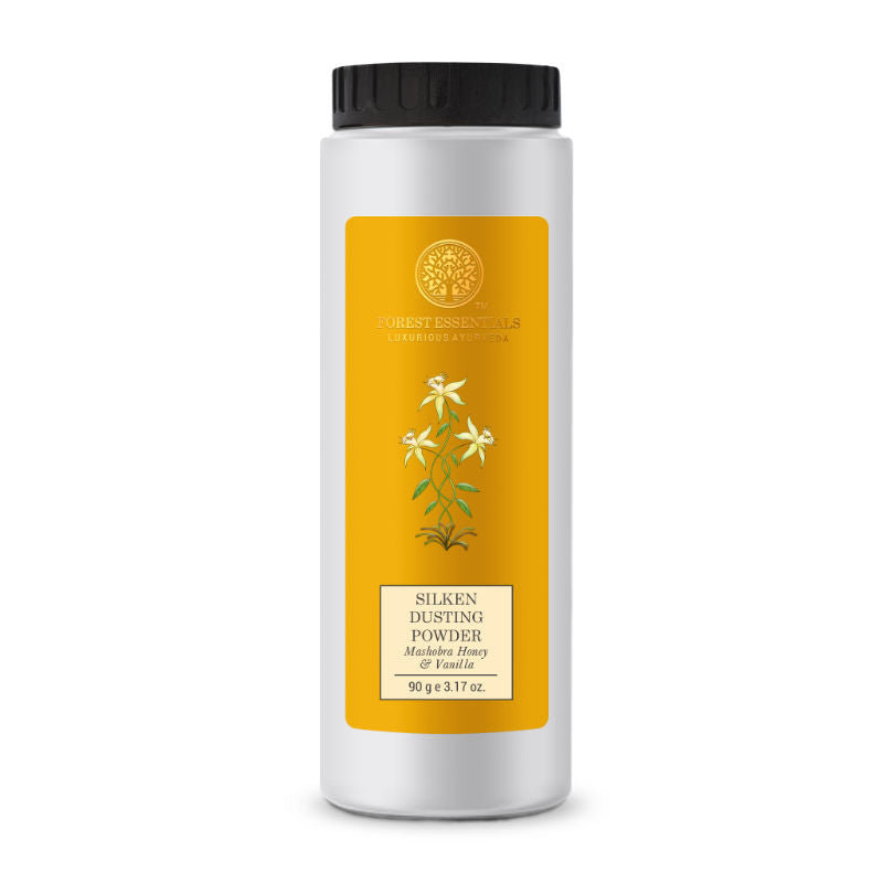 Forest Essentials Silken Dusting Powder Mashobra Honey & Vanilla - Natural Powder