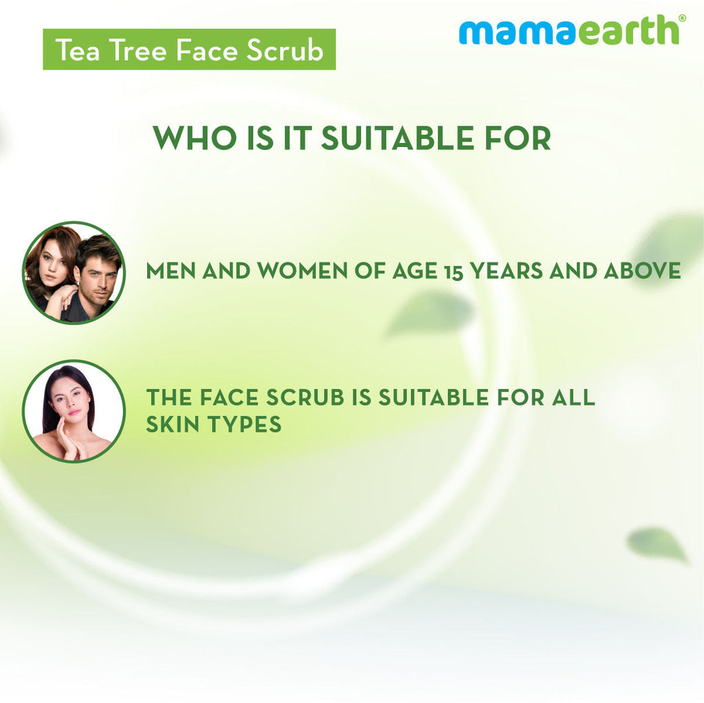 Mamaearth Tea Tree Face Scrub With Tea Tree And Neem For Skin Purification