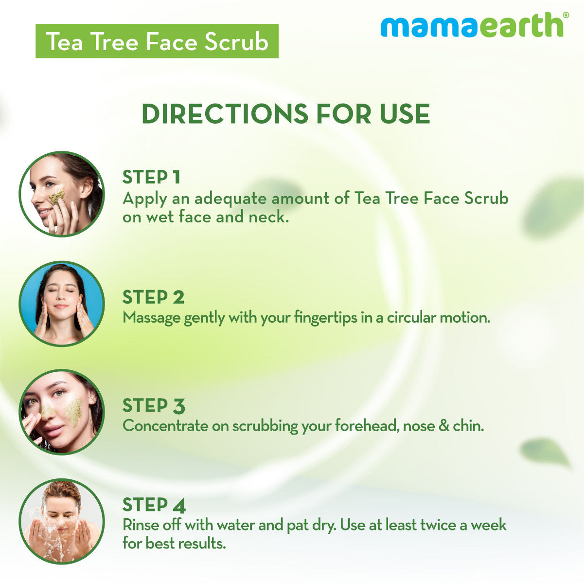 Mamaearth Tea Tree Face Scrub With Tea Tree And Neem For Skin Purification