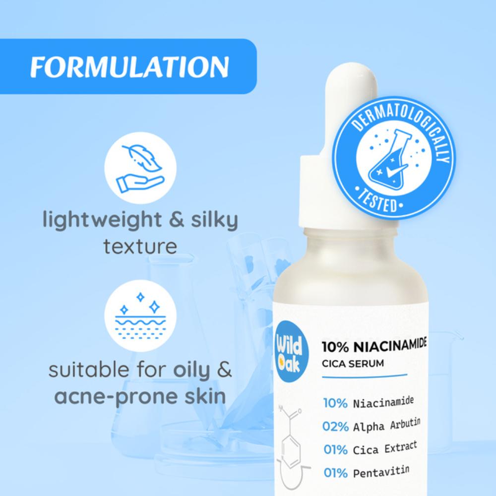 Wild Oak 10% Niacinamide Cica Face Serum