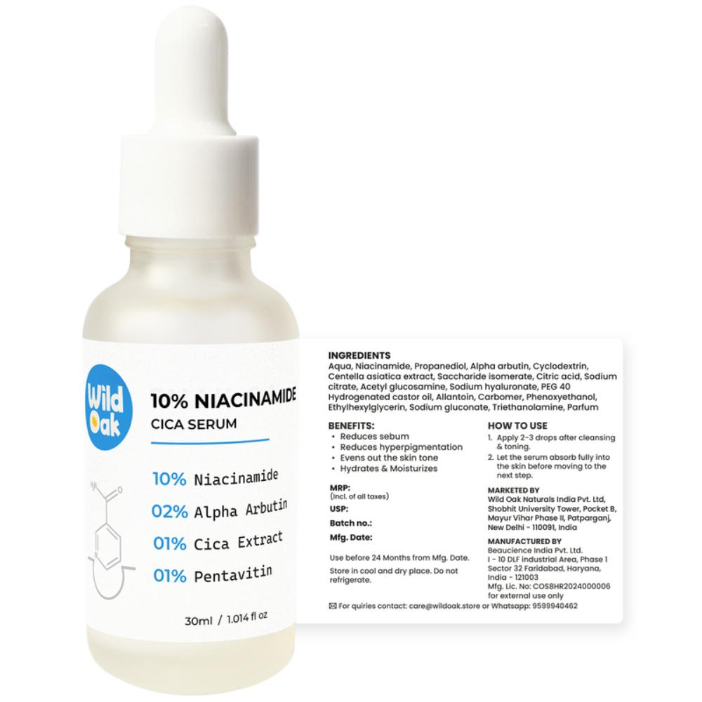 Wild Oak 10% Niacinamide Cica Face Serum