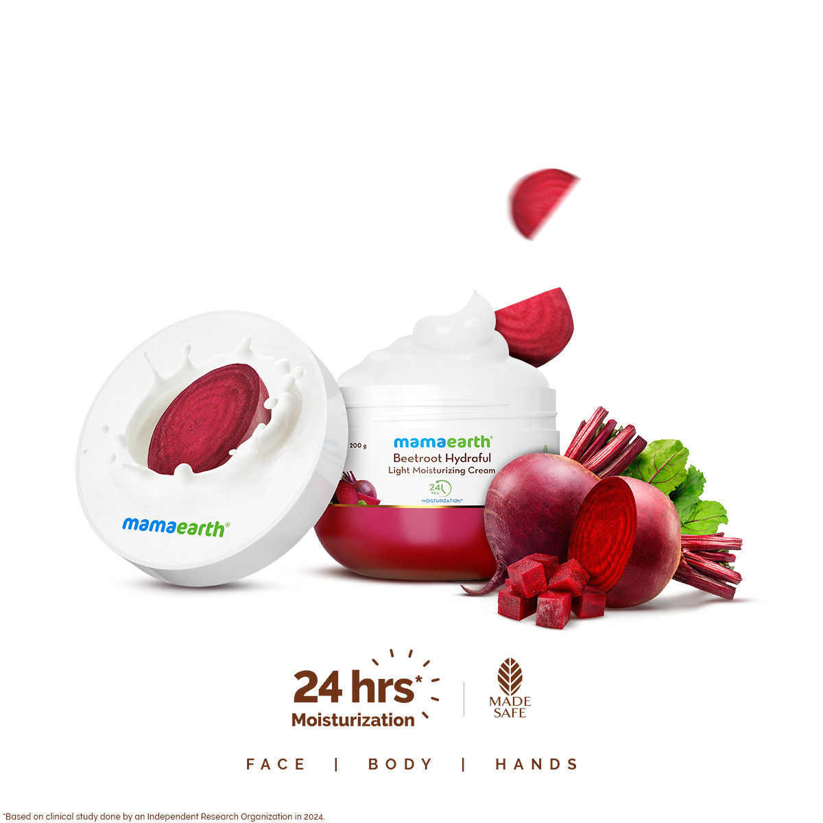 Mamaearth Beetroot Hydraful Light Moisturizing Cream with Hyaluronic Acid For 24 HR Hydration