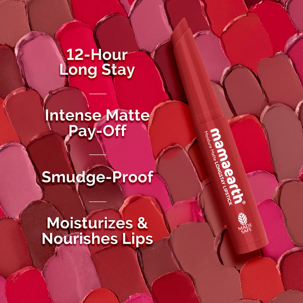 Mamaearth Moisture Matte Longstay Mini Lipstick with Avocado Oil & Vitamin E