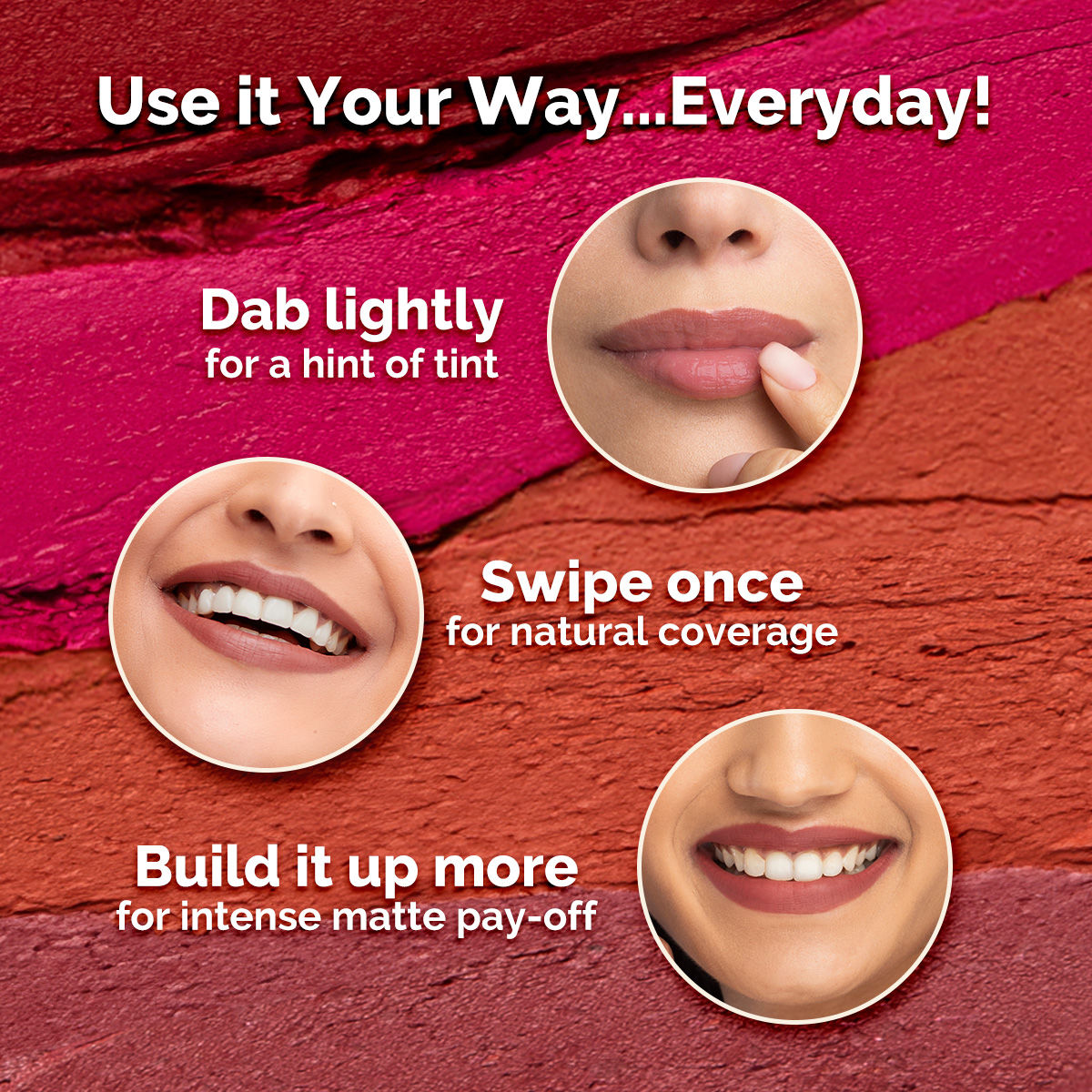 Mamaearth Moisture Matte Longstay Mini Lipstick with Avocado Oil & Vitamin E