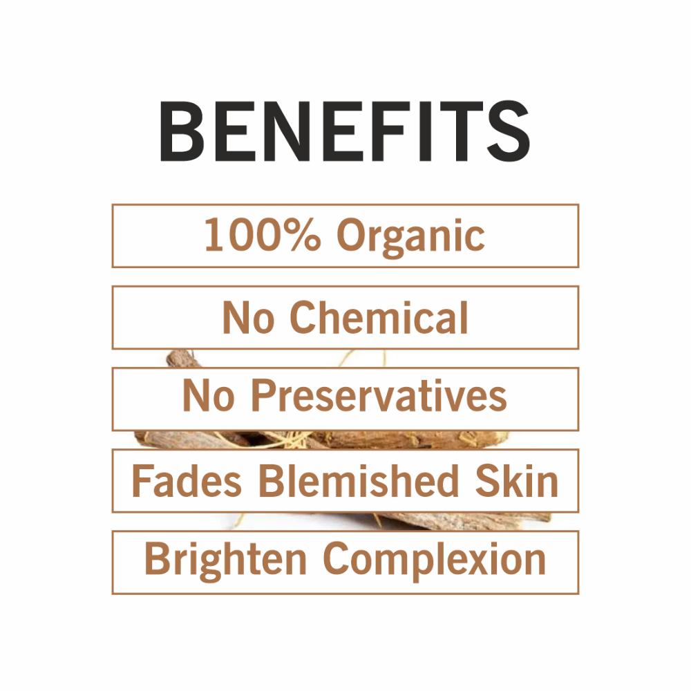 Tqs Natural Mulethi Powder 100% Organic, For Skin & Hair Care