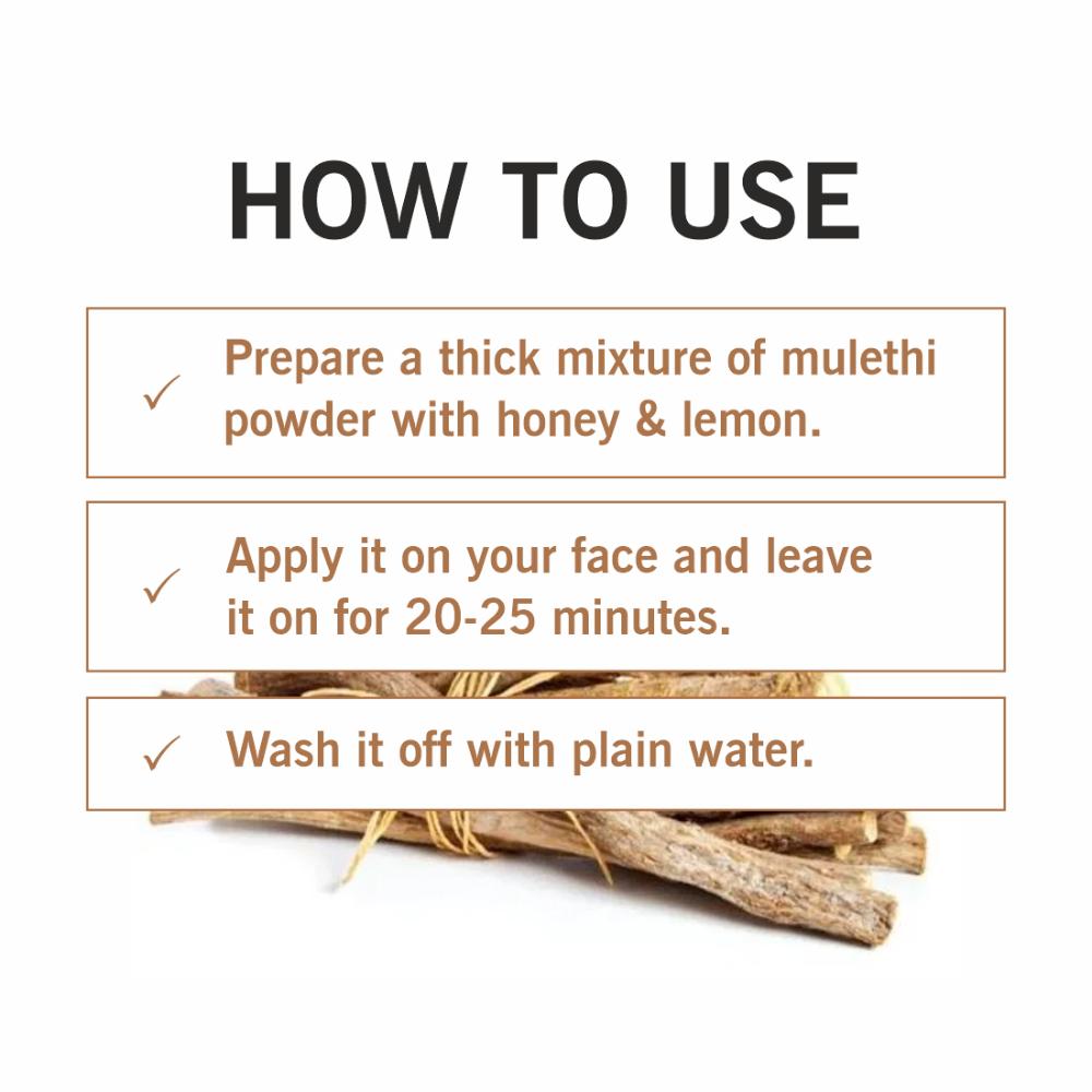 Tqs Natural Mulethi Powder 100% Organic, For Skin & Hair Care