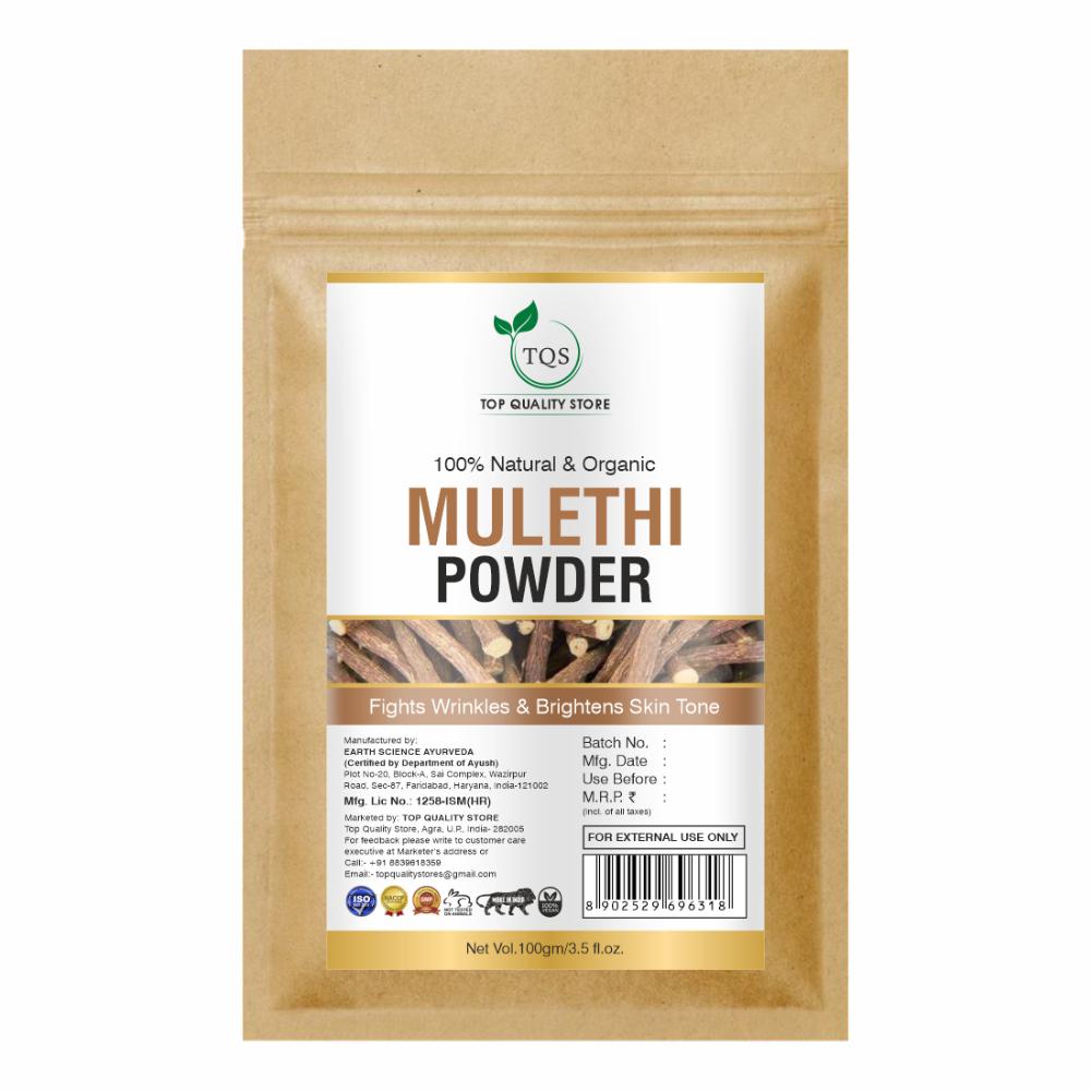 Tqs Natural Mulethi Powder 100% Organic, For Skin & Hair Care