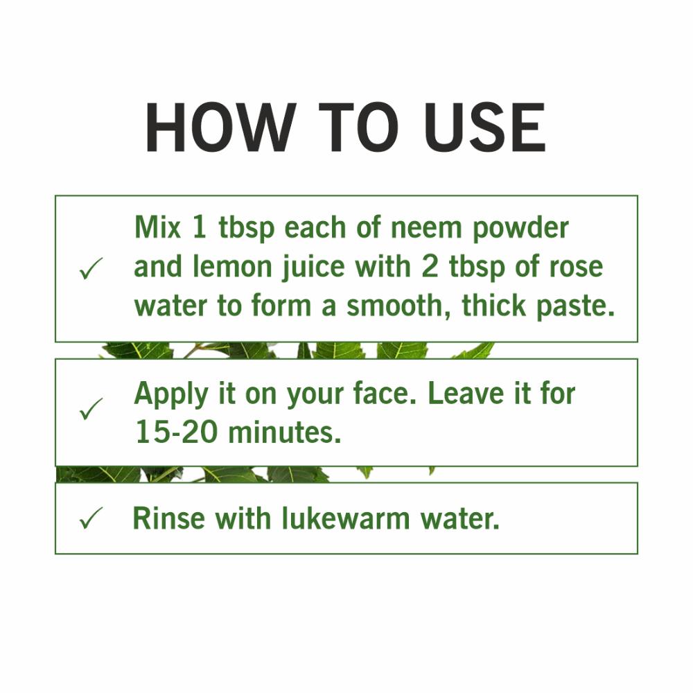 Tqs Natural Neem Leaf Organic Powder For Oil Control & Deep Cleanses