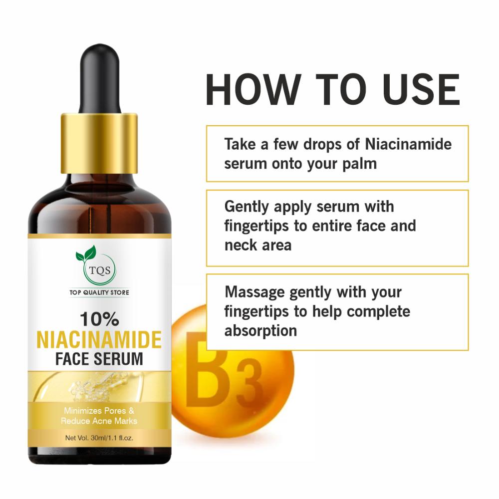 Tqs 10% Niacinamide Face Serum With Zinc Fades Acne Marks & Dark Spots Control