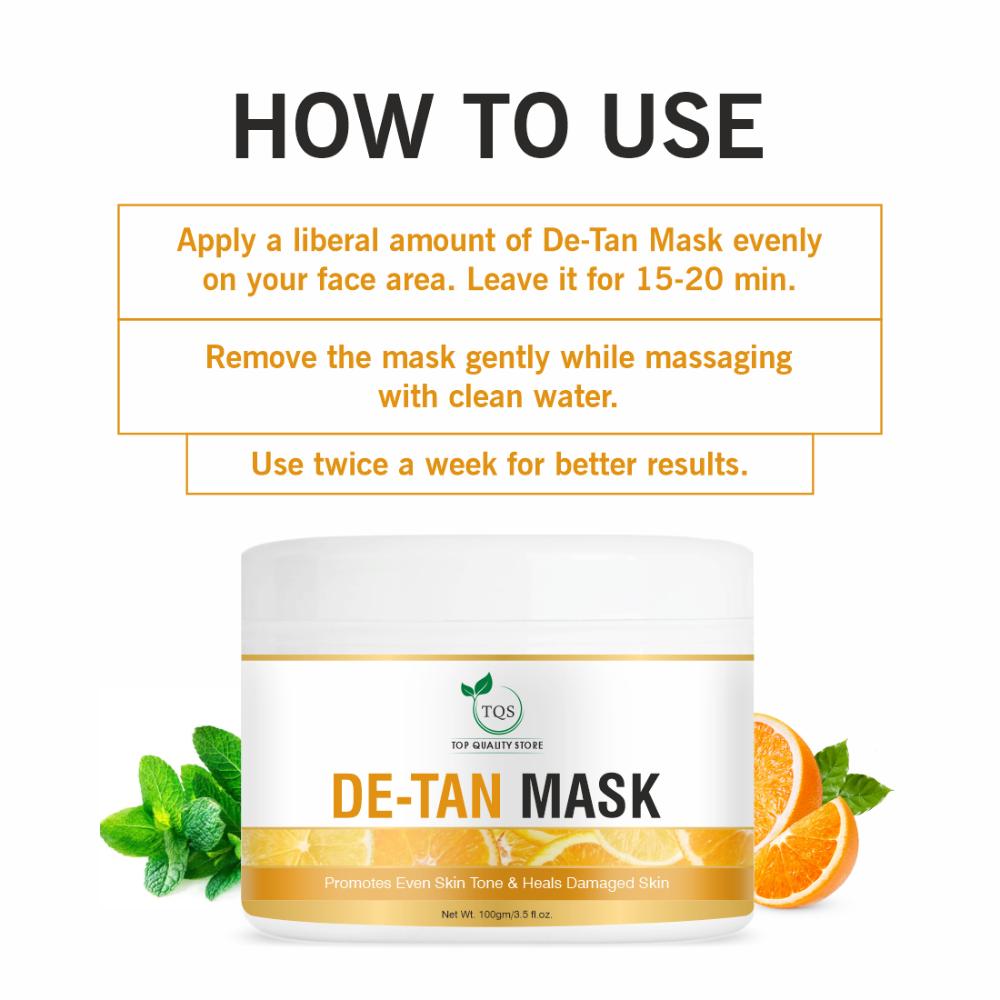 Tqs De Tan Face Mask For For Blackhead & Tan Removal, Glowing Skin