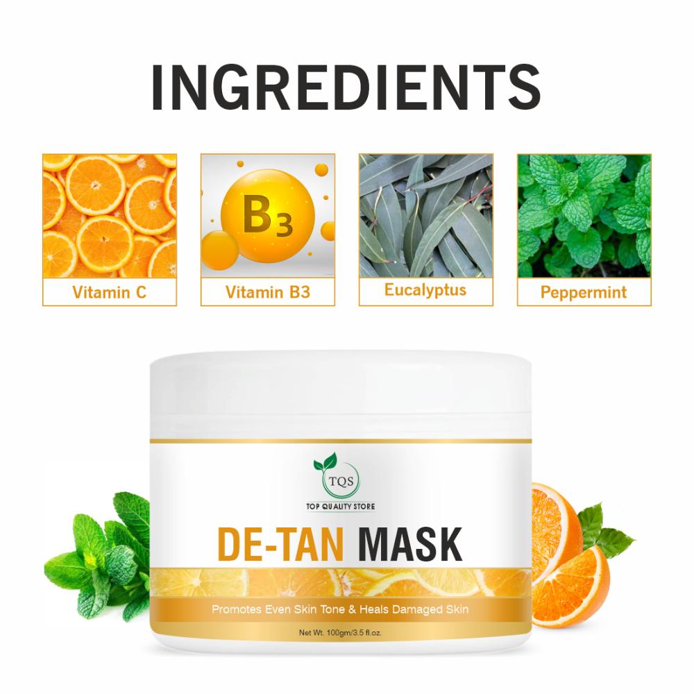 Tqs De Tan Face Mask For For Blackhead & Tan Removal, Glowing Skin