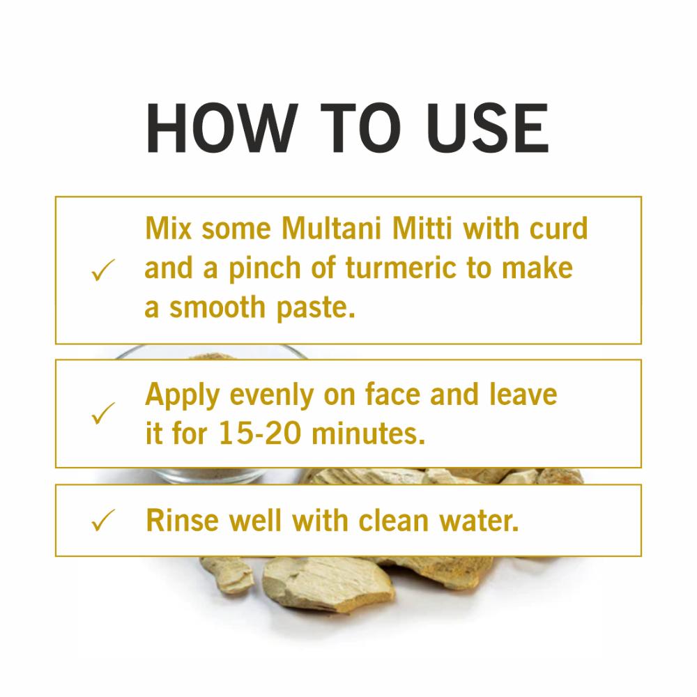 Tqs 100% Organic Natural Multani Mitti Powder Skin & Hair Care Treats Tanning & Pigmentation
