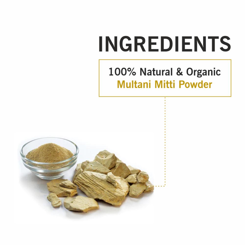 Tqs 100% Organic Natural Multani Mitti Powder Skin & Hair Care Treats Tanning & Pigmentation