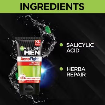 Garnier Men AcnoFight Anti Pimple Face Wash, , Anti Pimple Face Wash with Salicylic Acid