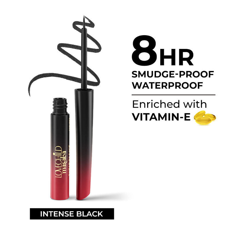 LoveChild Masaba 24 Hr Smudge Proof Liquid Eyeliner - Intense Black