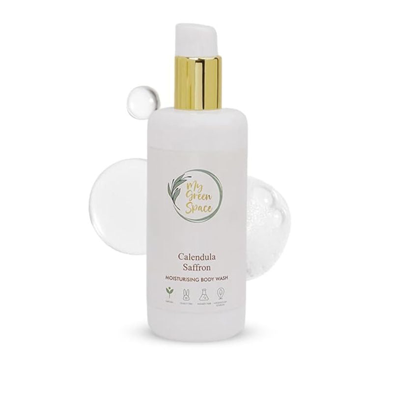 My Green Space Calendula Saffron Body Wash Softens & Nourishes Natural & Organic
