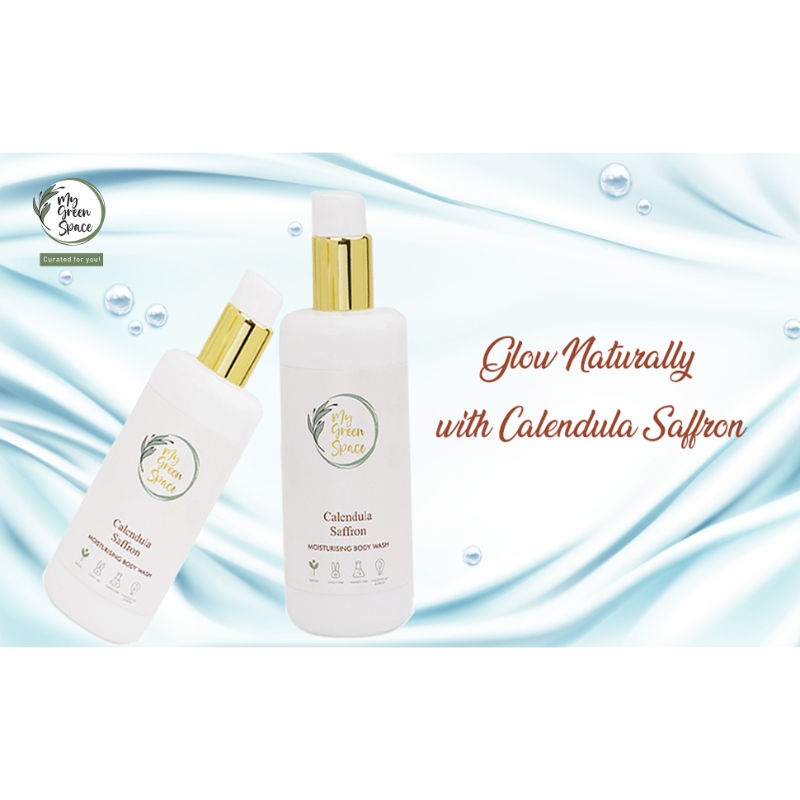 My Green Space Calendula Saffron Body Wash Softens & Nourishes Natural & Organic
