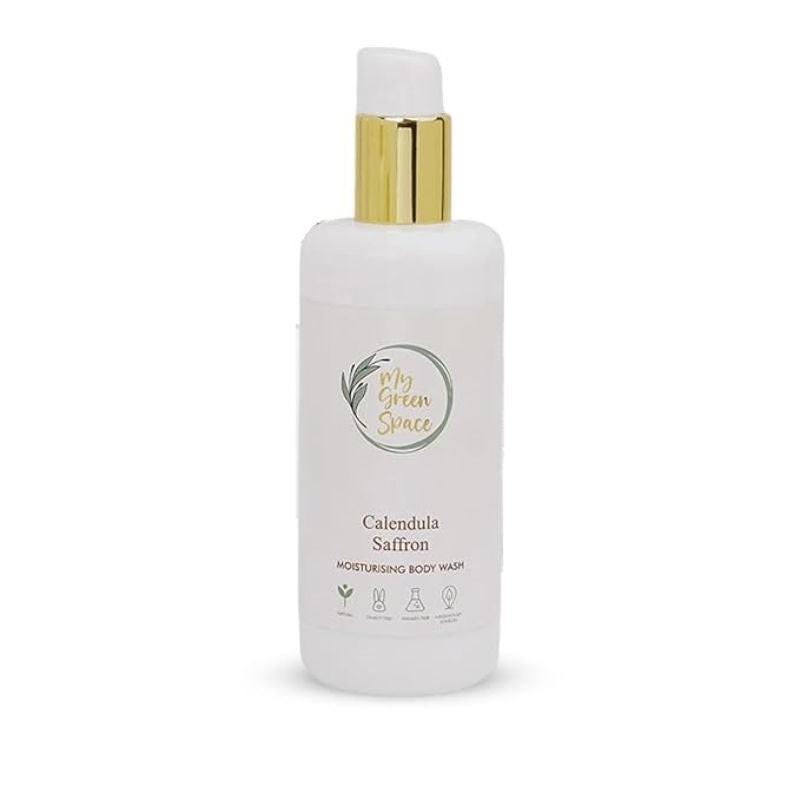 My Green Space Calendula Saffron Body Wash Softens & Nourishes Natural & Organic